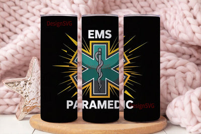 EMS Paramedic 20oz Tumbler Wrap Sublimation DesignSVG 