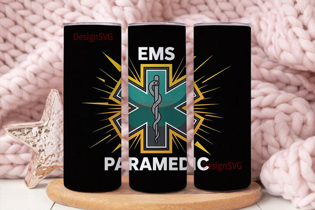 EMS Paramedic 20oz Tumbler Wrap Sublimation DesignSVG 