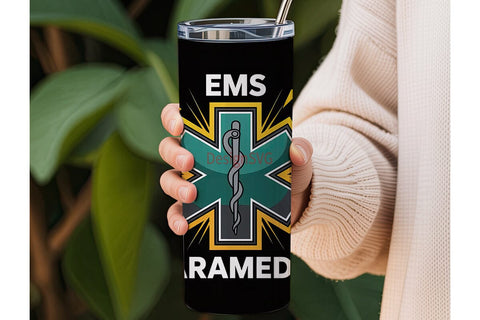 EMS Paramedic 20oz Tumbler Wrap Sublimation DesignSVG 