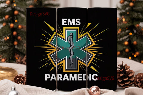 EMS Paramedic 20oz Tumbler Wrap Sublimation DesignSVG 