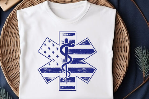 EMS SVG , EMT svg , Star of Life png , Paramedic svg , EMS American flag SVG Files SVG DesignDestine 