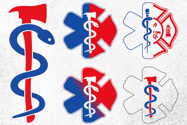 EMT Firefighter Svg Bundle , First Responder Gift, EMT Star of Life SVG DesignDestine 