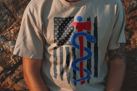 EMT Firefighter USA Flag Svg, First Responder Gift SVG DesignDestine 