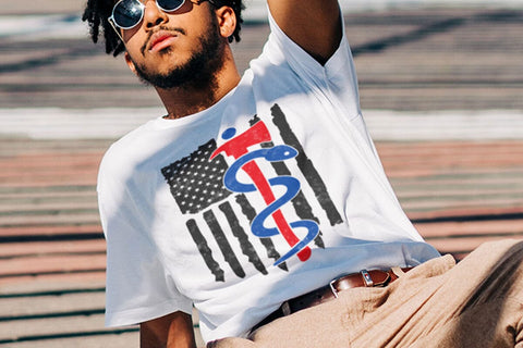 EMT Firefighter USA Flag Svg, First Responder Gift SVG DesignDestine 