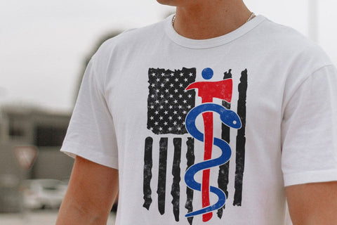 EMT Firefighter USA Flag Svg, First Responder Gift SVG DesignDestine 