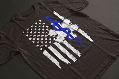 EMT Firefighter USA Flag Svg Png, First Responder Gift, EMT Star of Life, Firefighter Shirts, Ems Svg SVG DesignDestine 