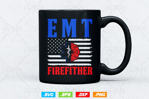 Emt Firefighter Usa Flag Svg Png, First Responder Gift, EMT Star of Life, Firefighter Svg, 4th of July USA Patriot Gift, SVG File For Cricut SVG DesignDestine 