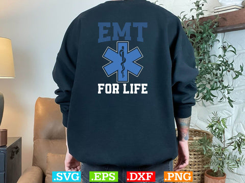 EMT FOR LIFE Shirt, EMS Paramedic Svg, EMT Svg, Medical Color Outlined Symbol Svg SVG Creativeart88 