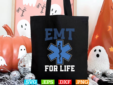 EMT FOR LIFE Shirt, EMS Paramedic Svg, EMT Svg, Medical Color Outlined Symbol Svg SVG Creativeart88 