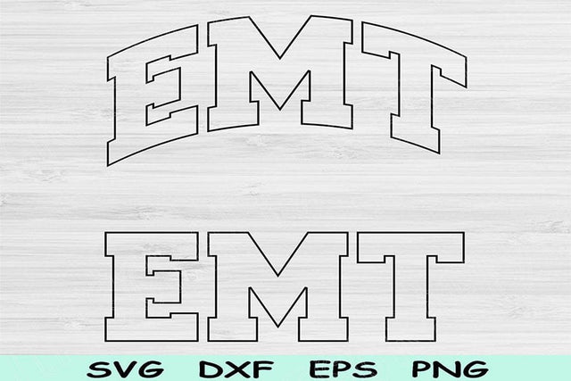 EMT Svg Dxf Cut File, EMT Png, Paramedic Svg Files For Cricut, First Responder Svg, Emt Shirt Svg Wave Block Text Sublimation Digital Design SVG TiffsCraftyCreations 