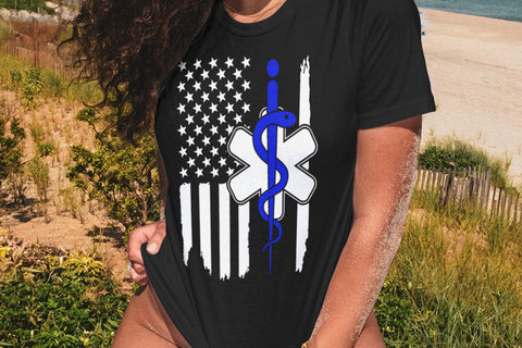 EMT Svg , First Responder Flag T-shirt SVG DesignDestine 