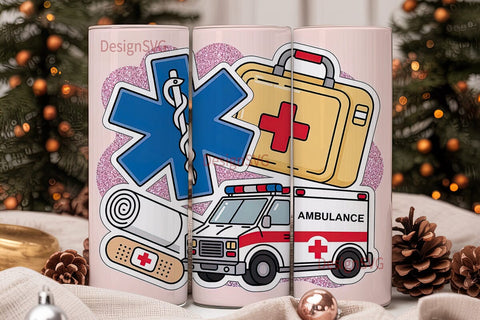 EMT Tumbler Wrap 20oz Sublimation DesignSVG 