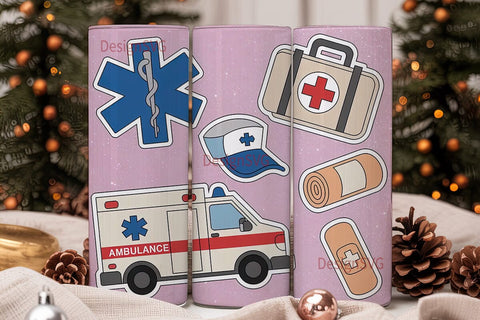 EMT Tumbler Wrap 20oz Sublimation DesignSVG 