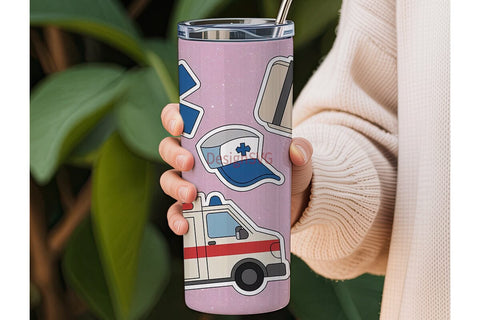 EMT Tumbler Wrap 20oz Sublimation DesignSVG 