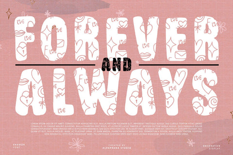Enamor - Display Font Font Alpaprana Studio 
