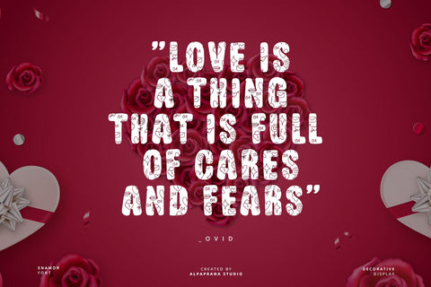 Enamor - Display Font Font Alpaprana Studio 