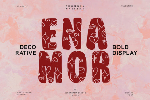 Enamor - Display Font Font Alpaprana Studio 