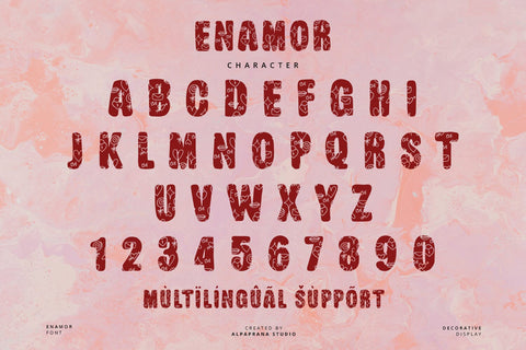 Enamor - Display Font Font Alpaprana Studio 