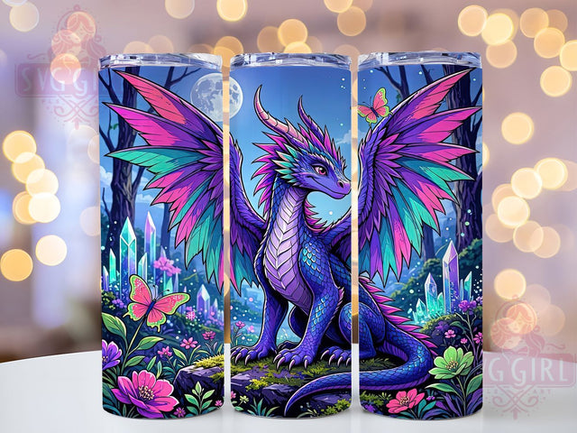 Enchanted Baby Dragon 20oz Tumbler, Baby Dragon Design, Enchanted Style, Fantasy Theme, Sublimation Wrap, 20oz Tumbler, Mystical Aesthetic, Cute Mythical Sublimation SvggirlplusArt 