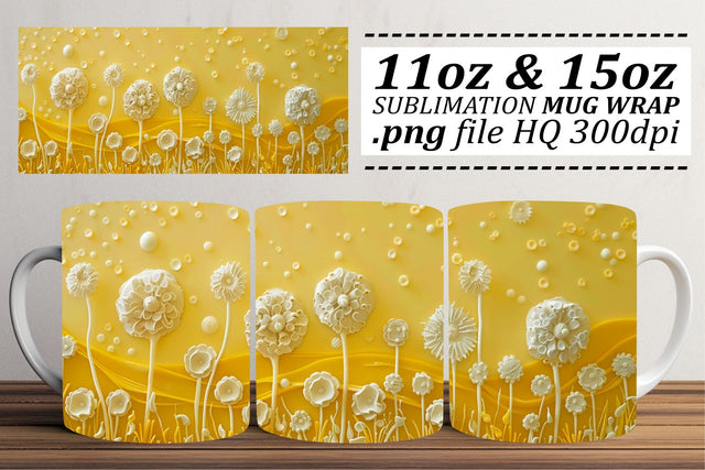 Enchanted Blooms Mug Artistry - Vibrant Sublimated Charm Sublimation afrosvg 