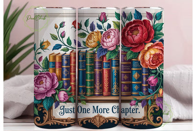 Enchanted Bookshelf 20oz Tumbler Wrap Sublimation PixelChick 