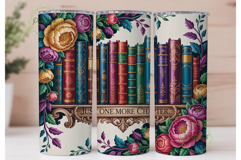 Enchanted Bookshelf 20oz Tumbler Wrap Sublimation PixelChick 