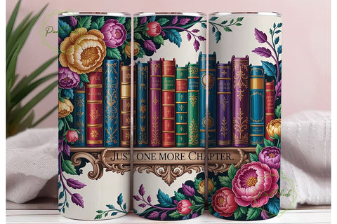 Enchanted Bookshelf 20oz Tumbler Wrap Sublimation PixelChick 