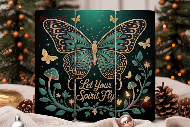 Enchanted Butterfly 20oz Tumbler Wrap Sublimation DesignSVG 