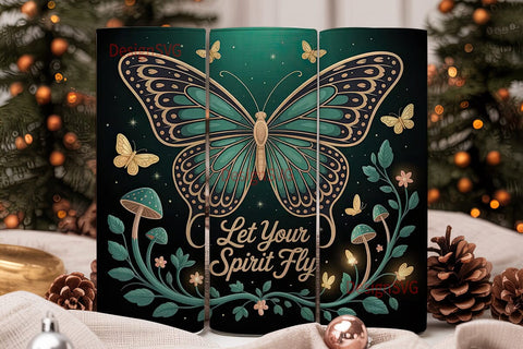 Enchanted Butterfly 20oz Tumbler Wrap Sublimation DesignSVG 