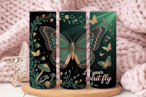 Enchanted Butterfly 20oz Tumbler Wrap Sublimation DesignSVG 
