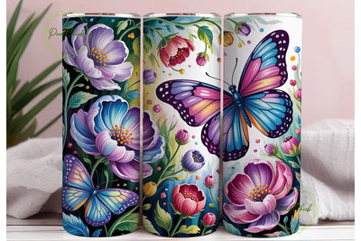 Enchanted Butterfly Garden 20oz Tumbler Sublimation PixelChick 