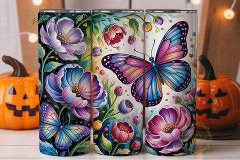 Enchanted Butterfly Garden 20oz Tumbler Sublimation PixelChick 