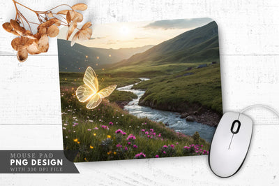 Enchanted Butterfly Glow Mouse Pad SVG Regulrcrative 