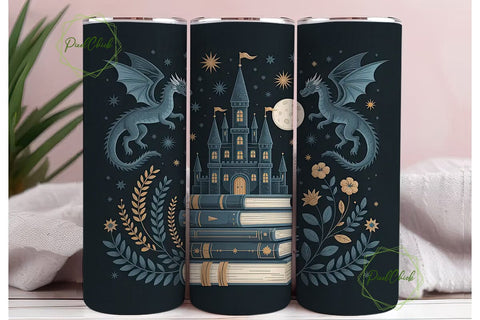 Enchanted Castle 20oz Tumbler Wrap Sublimation PixelChick 