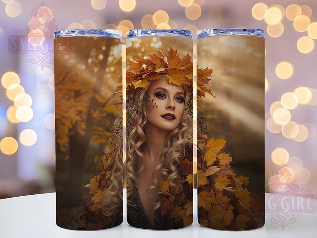 Enchanted Drag Queen Autumn Tumbler Wrap, Drag Queen Tumbler Png, Autumn Witch Drag Queen, Lgbtq Tumbler Design, Spooky Season Tumbler Wrap, 20oz Skinny Tumbler Png Sublimation SvggirlplusArt 