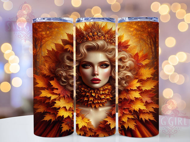 Enchanted Drag Queen Autumn Tumbler Wrap, Drag Queen Tumbler Png, Autumn Witch Drag Queen, Lgbtq Tumbler Design, Spooky Season Tumbler Wrap, 20oz Skinny Tumbler Png Sublimation SvggirlplusArt 