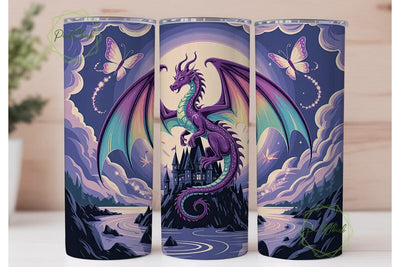 Enchanted Dragon 20oz Tumbler Wrap Sublimation PixelChick 