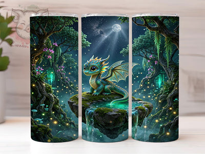 Enchanted Dragon Pool 20oz Tumbler, Dragon Motif, Pool Accent, Enchanted Theme, Artistic Design, Mystical Flair, Sublimation Wrap, 20oz Tumbler Sublimation Lara' s Designs 