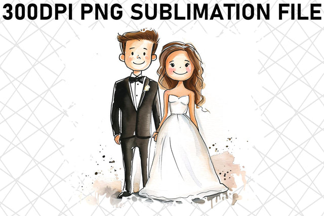 Enchanted Elegance: Bride & Groom Sublimation Kit Sublimation afrosvg 