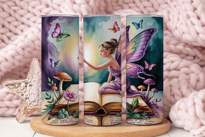 Enchanted Fairy Book 20oz Tumbler Wrap Sublimation DesignSVG 