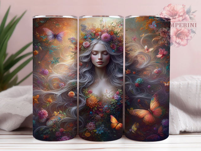 Enchanted Fairy Butterfly Tumbler, Magical Butterfly Design, Floral Fairy Tumbler, 20Oz Sublimation Wrap, Enchanted Butterfly Print, Magical Floral Theme, Tumbler Sublimation Sublimation Li Zamperini 