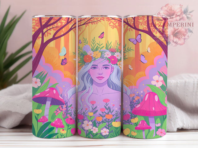 Enchanted Fairy Butterfly Tumbler, Magical Butterfly Design, Floral Fairy Tumbler, 20Oz Sublimation Wrap, Enchanted Butterfly Print, Magical Floral Theme, Tumbler Sublimation Sublimation Li Zamperini 