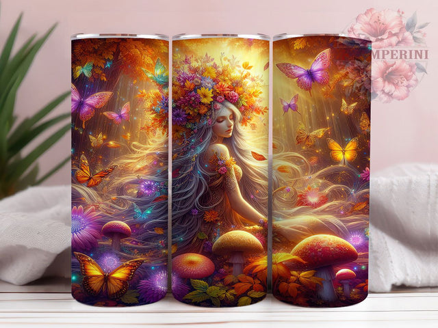 Enchanted Fairy Butterfly Tumbler, Magical Butterfly Design, Floral Fairy Tumbler, 20Oz Sublimation Wrap, Enchanted Butterfly Print, Magical Floral Theme, Tumbler Sublimation Sublimation Li Zamperini 