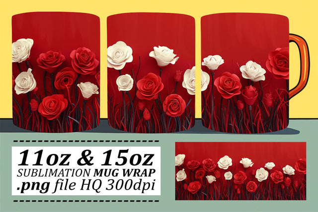 Enchanted Floral Cup Elegance - Sublimation Delight for Spring Sublimation afrosvg 