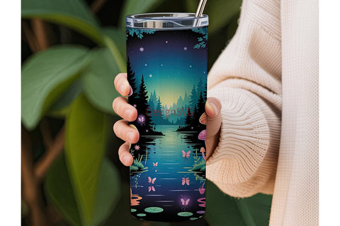 Enchanted Forest 20oz Tumbler Wrap Sublimation DesignSVG 