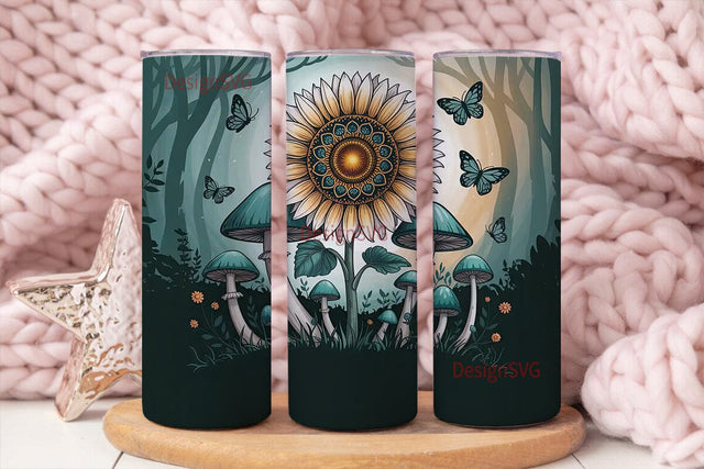 Enchanted Forest 20oz Tumbler Wrap Sublimation DesignSVG 