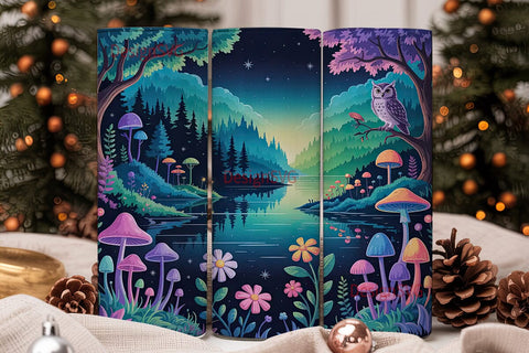 Enchanted Forest 20oz Tumbler Wrap Sublimation DesignSVG 