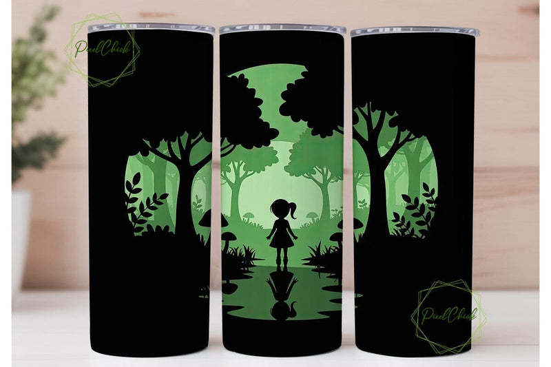 Enchanted Forest 20oz Tumbler Wrap Sublimation PixelChick 