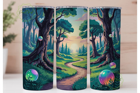 Enchanted Forest 20oz Tumbler Wrap Sublimation PixelChick 