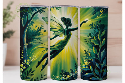 Enchanted Forest Fairy 20oz Tumbler Wrap Sublimation PixelChick 